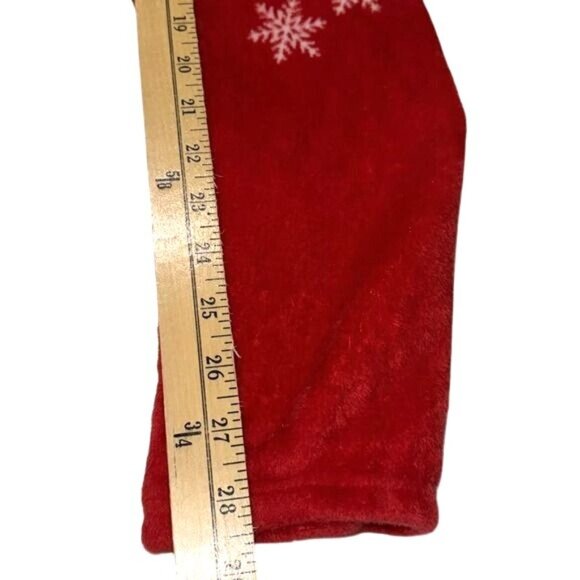 Coca-Cola Red Plush Lounge Pants With Snowflakes Design Small - Picture 8 of 8